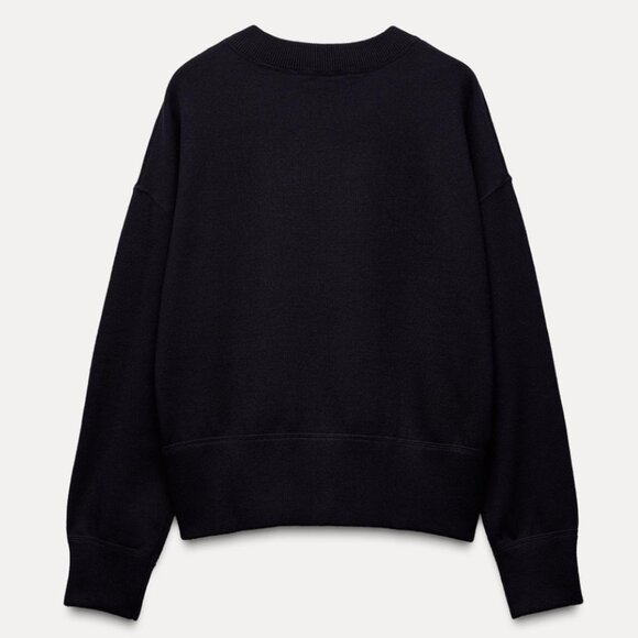 Black Zara Crewneck Sweater Size S - Picture 11 of 11